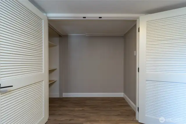 Oversized closet in Rec room, easily converted into a wet bar!