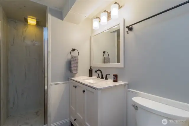 Lower level 3/4 bath