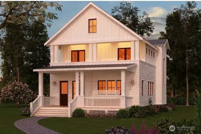 Rendering of permitted house plan