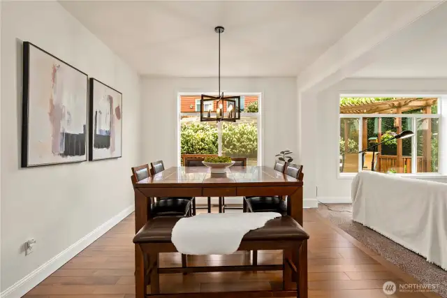 Formal dining or flex space overlooking the peaceful yard