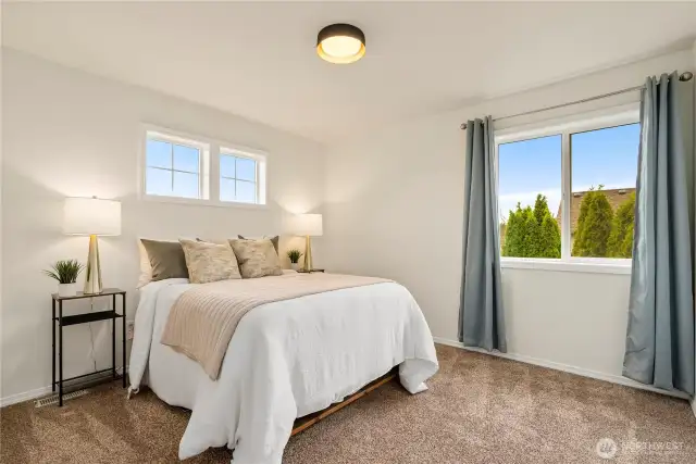 Bedroom 3 of 4, excellent natural light!