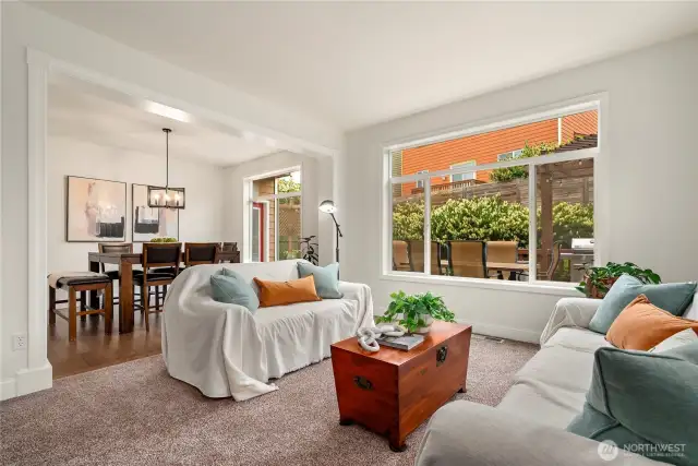 If you want to have a large main floor suite, you can wall off this room and connect it to the den!