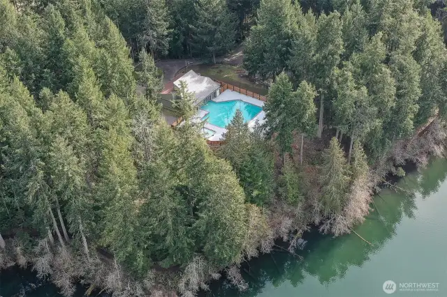 A lake and a pool!