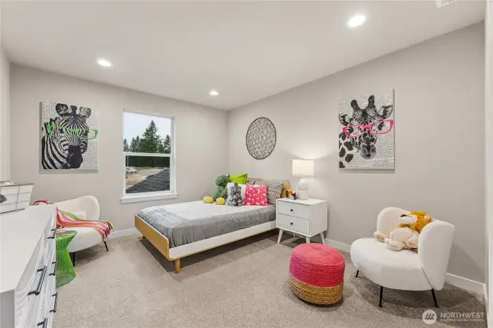 Upstairs Bedroom. Photos are for representational purposes only.  Colors and options may vary.