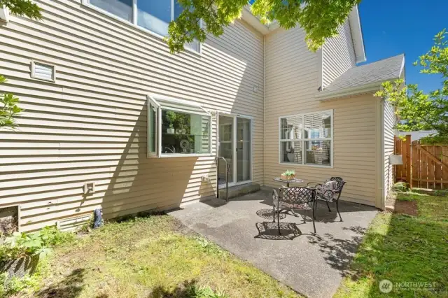 The fully-fenced backyard has a patio to help you enjoy those long summer days.