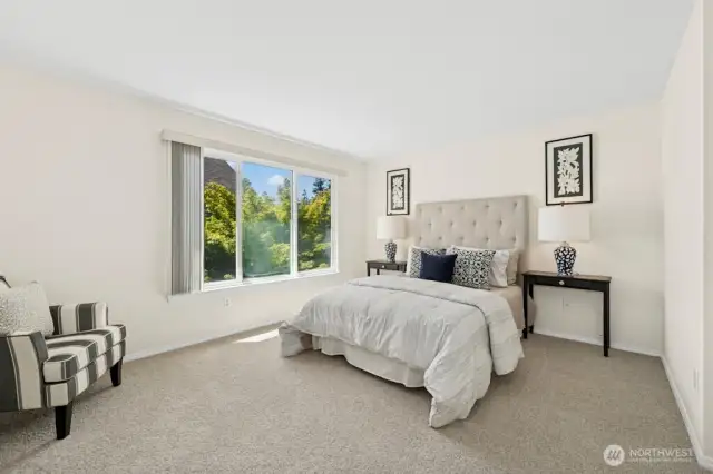 The upper-level primary suite.