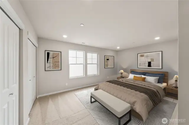 Spacious Bonus/bedroom with larger closet. Actual home is under construction and materials, colors, and finishes will vary. See site agent for details.