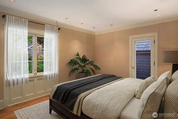 Depending on your needs the office easily converts to a bedroom.