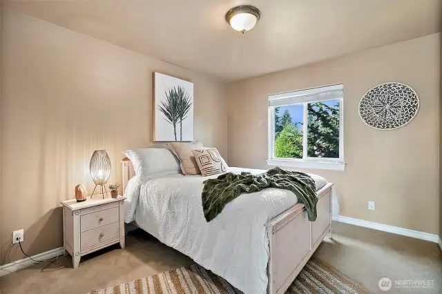 One of the five, upstairs bedrooms.