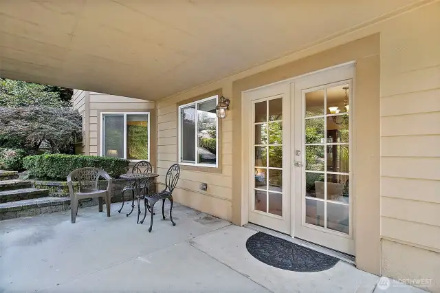 Enjoy the outdoors from the covered, private patio on the lower level which is perfect for relaxing, entertaining, or enjoying quiet moments in a sheltered, secluded setting.