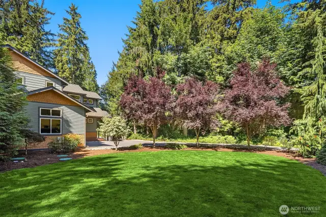 Large front lawn