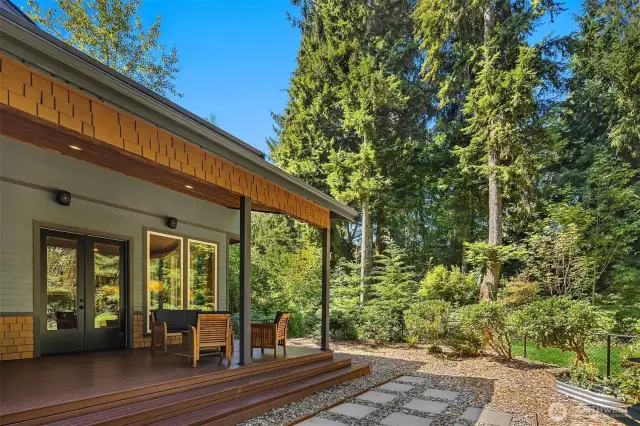Back deck provides space for entertaining or quiet relaxation
