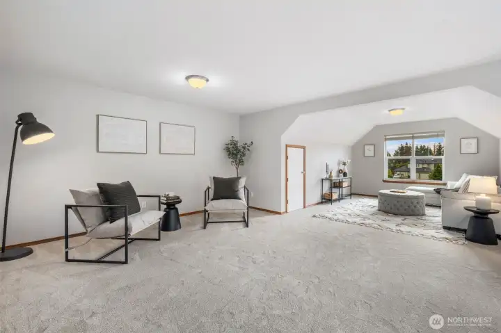 Lots of space for multiple uses, maybe add a 4th bedroom?