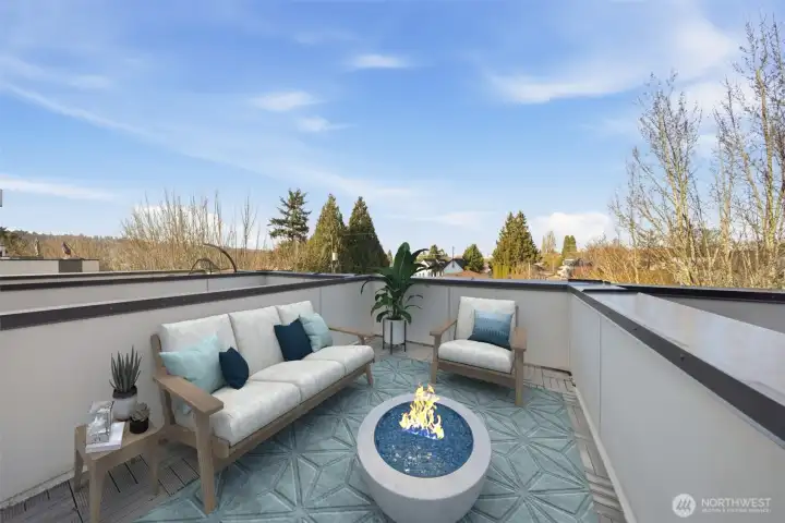 North formal rooftop deck