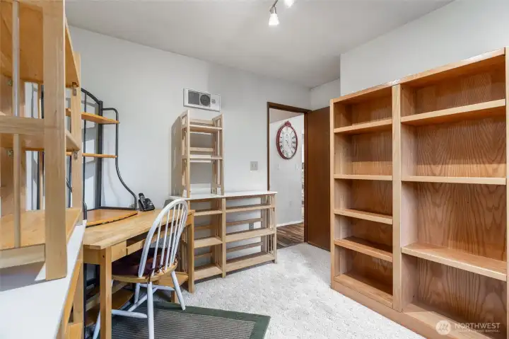 Bedroom #1, shelving to stay