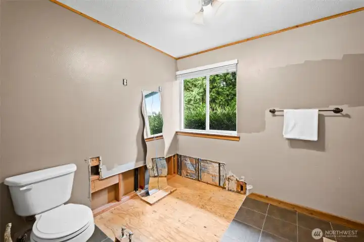 Primary bath with space to create a full spa-inspired bathroom