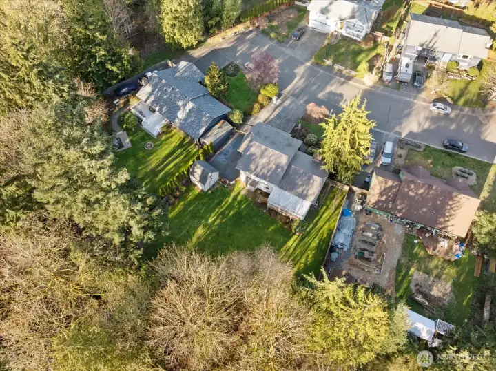 The home sits on a quiet dead-end street, enhancing privacy and reducing traffic.