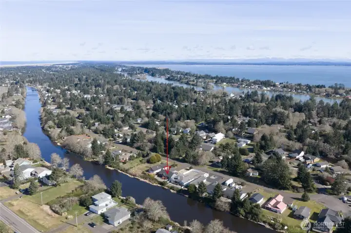Just a short boat ride to beautiful duck lake