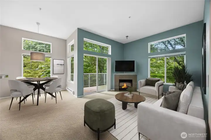 Open-concept living room that connects beautifully to the dining and kitchen spaces for a true great-room feel.