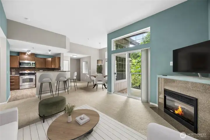 Spacious living area designed for comfort, relaxation, and easy entertaining.