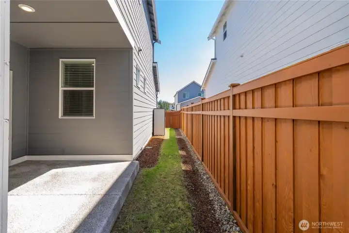 Covered Patio & Side Yard