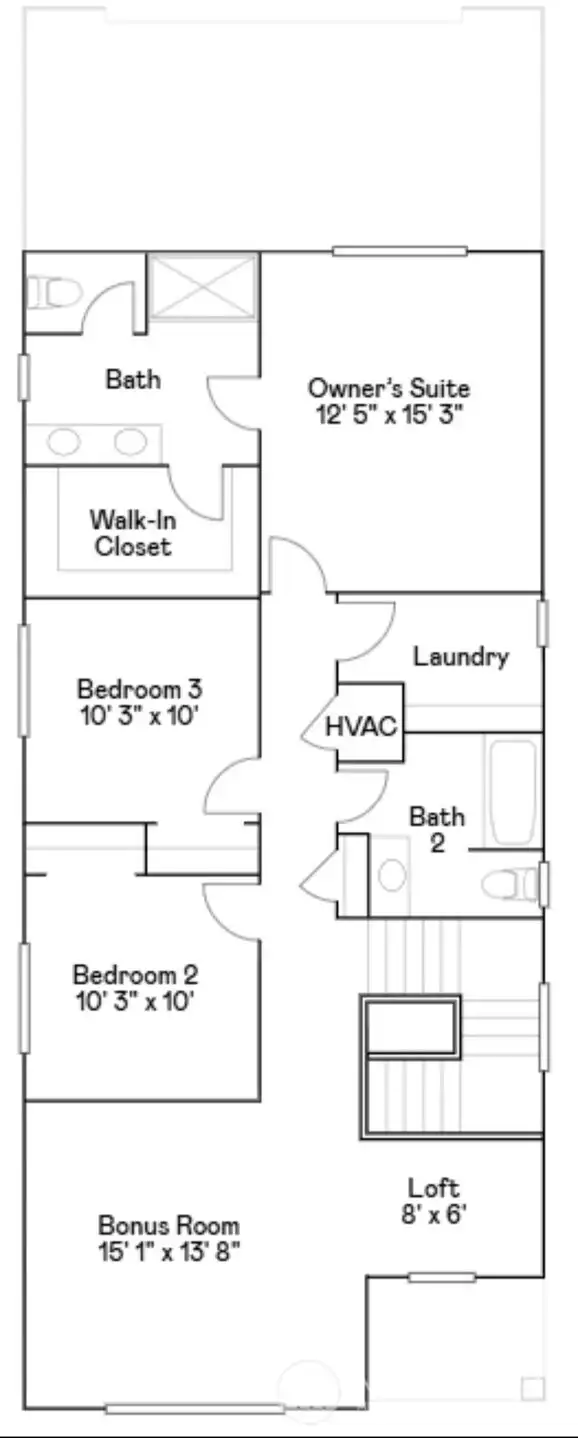 Upper Level Floor Plan (approx)