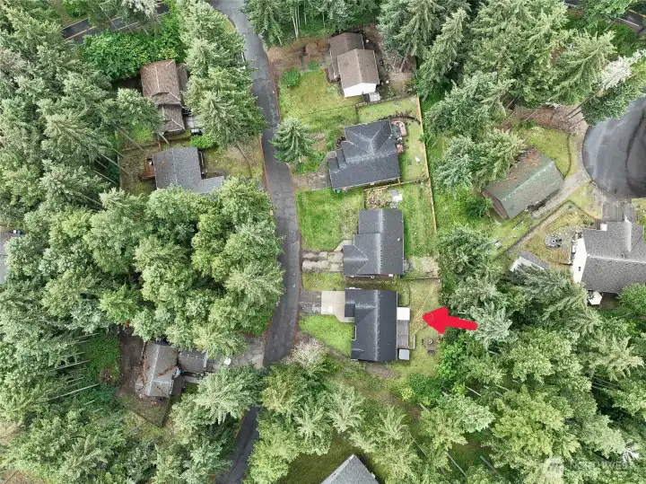 Drone view of the property. Drone view of the property.
