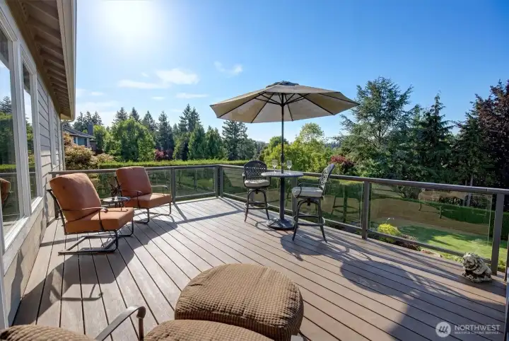 Huge entertaining deck.