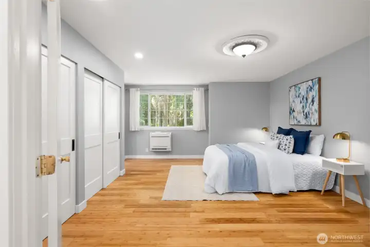 Spacious primary suite with mini-split for comfortable heat and A/C