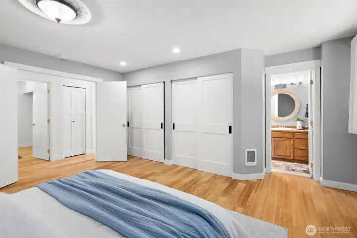Primary suite with French door entry