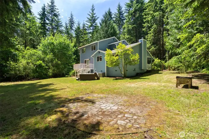 Large fenced yard for play & pets
