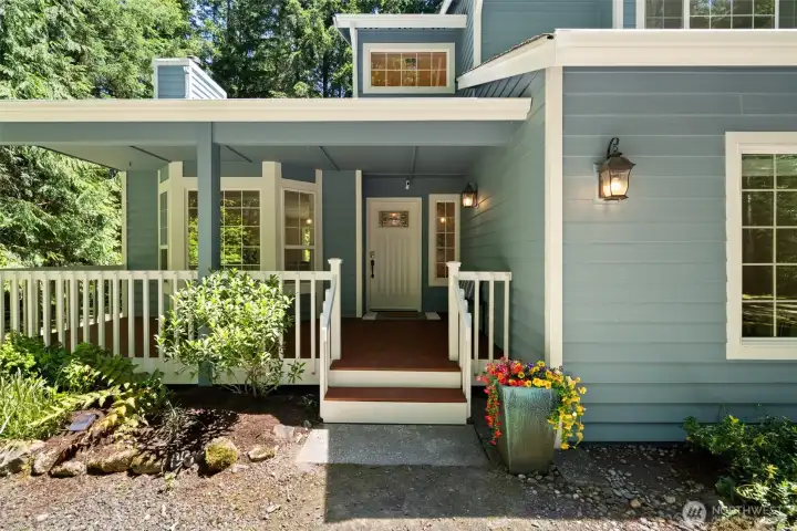 Covered front entry. Welcome!