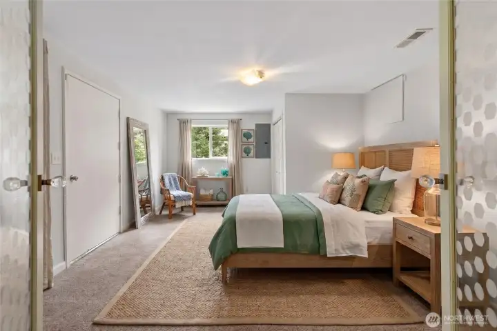 the lower level includes additional living space with an updated recreation/family room, 2 bedrooms and wine cellar, offering flexibility for guests or hobbies. the lower level includes additional living space with an updated recreation/family room, 2 bedrooms and wine cellar, offering flexibility for guests or hobbies.