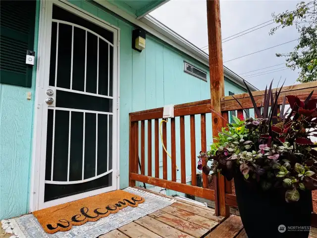 Security door with camera doorbell