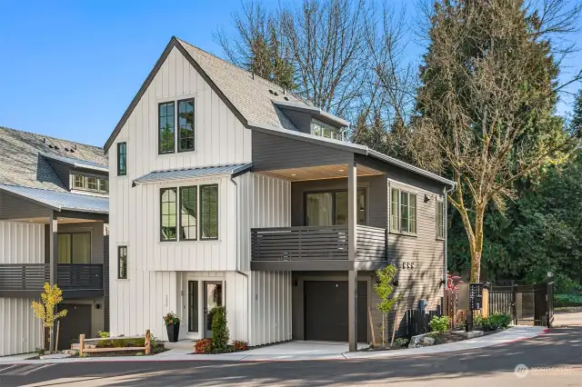 This, stunning, custom designed home, 2224, is south & west facing and filled with light. An attached single car garage and covered terrace off the large kitchen are some of the many amenities. A second parking spot on the drive in front of garage.