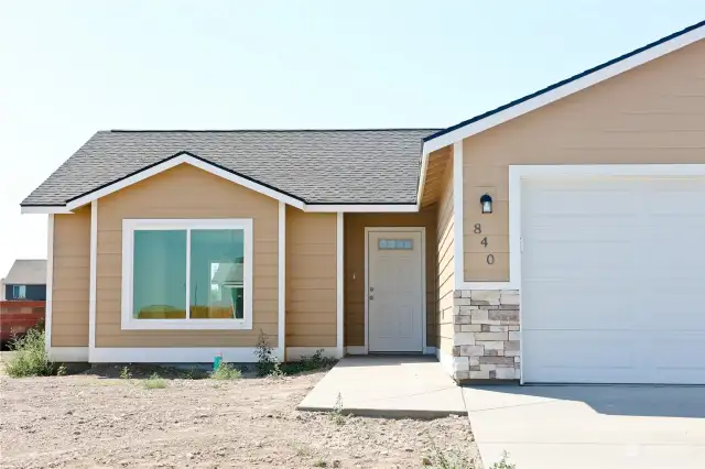 Home will have Exterior Stucco and a covered patio