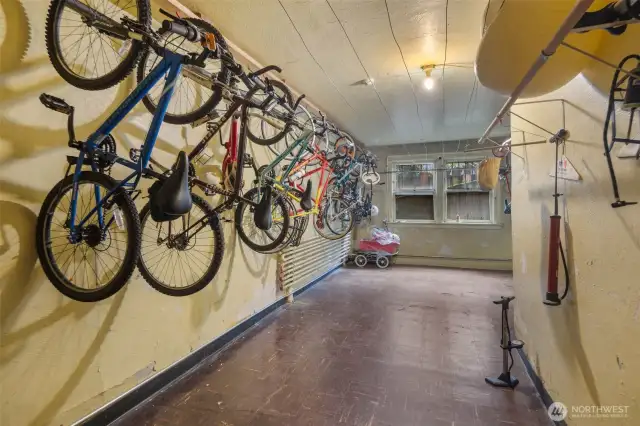 bike and fitness equipment storage