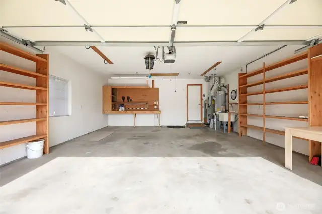 Garage with workbench