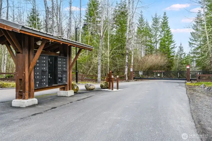 Gated entry for added security.