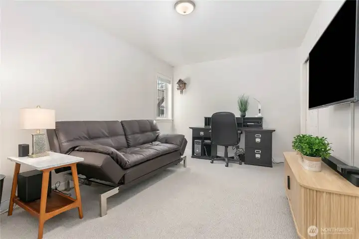 Main floor guest suite, currently being used as an office.