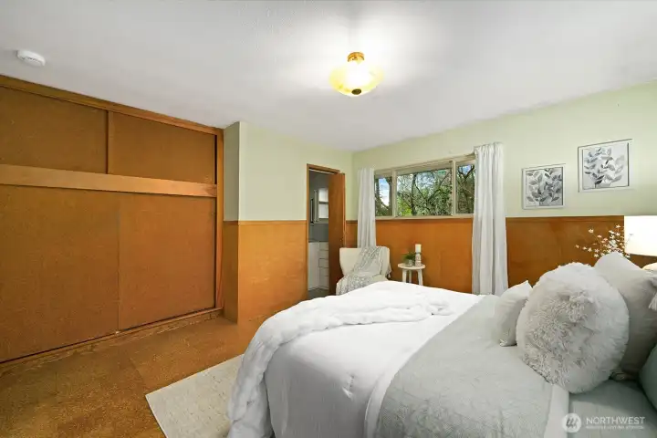 Original built-in closets in every bedroom.