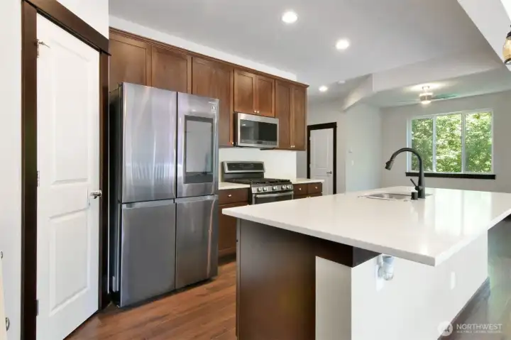Quartz Countertops and Island