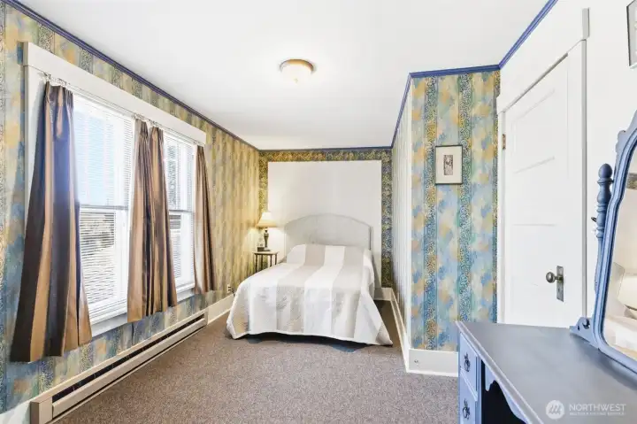 Upstairs bedroom with walk-in closet