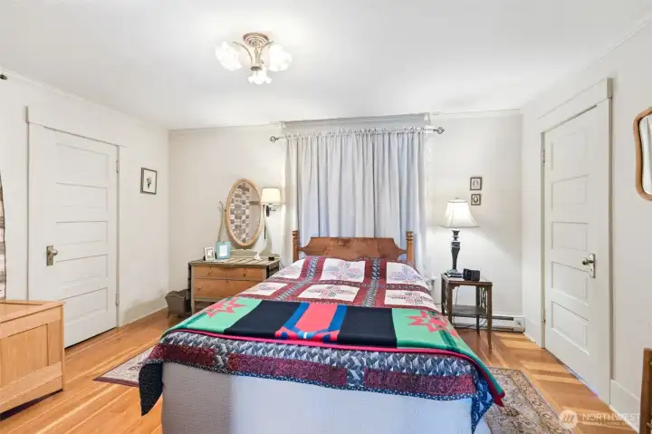 Primary bedroom connected to second level bathroom