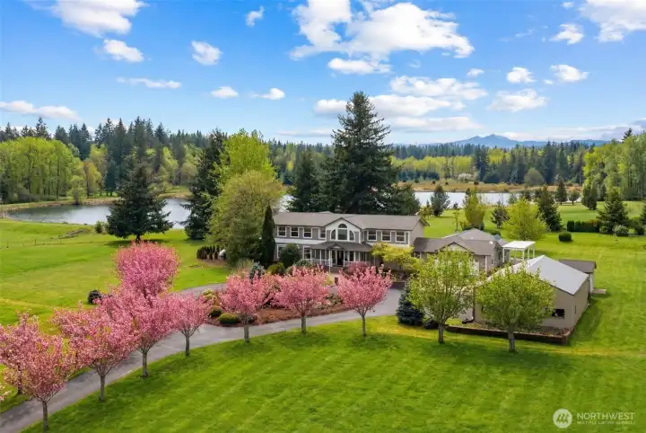 Lake Front on acreage and 1000 sq ft shop