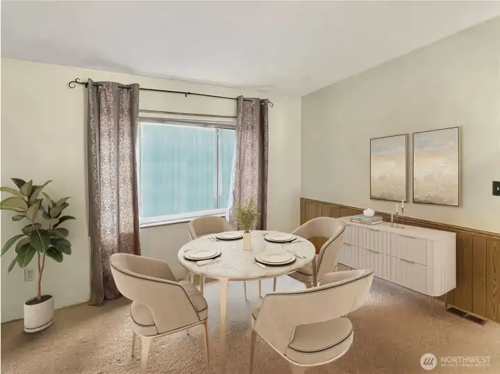 Dining area - virtually staged