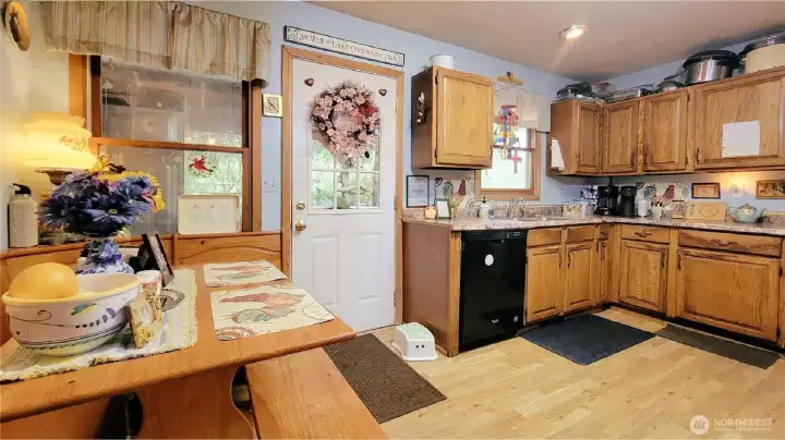 Eating Nook and door to back deck