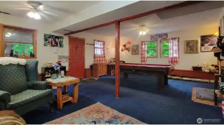Large Rec Room _ Some personal items have been digitally removed from the photo.