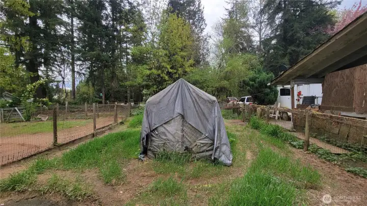 Yard has dog run and fened off areas for your furry friends