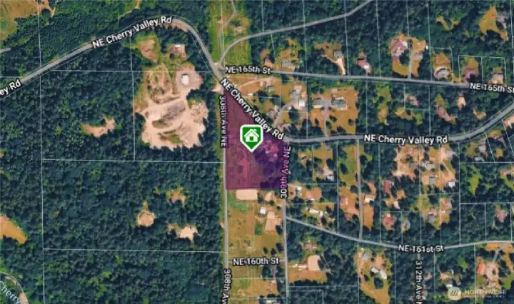 5.06 Acres on Corner Lot of Cherry Valley in Duvall